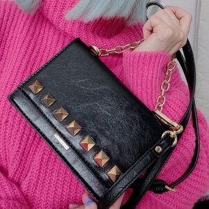 Steve Madden gold studded chain purse